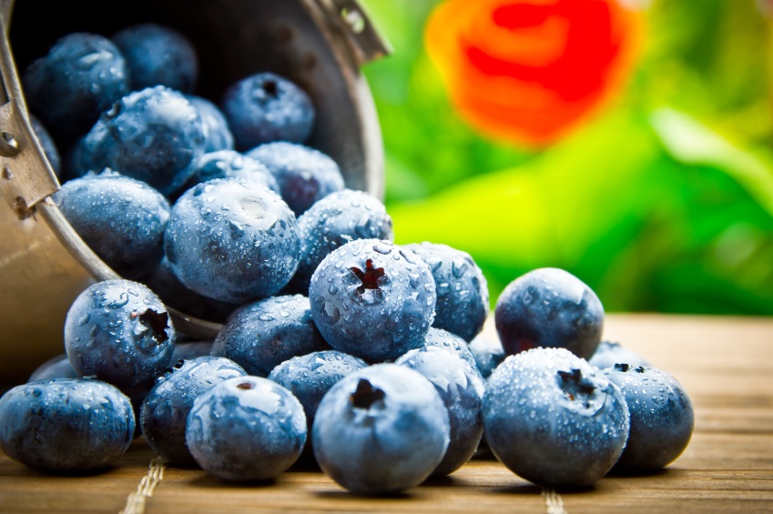 fruit berries in metal small pail