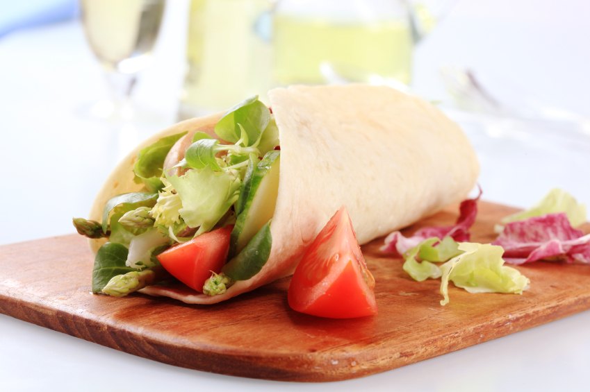 Vegetable salad wrap