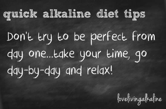 alkaline diet tip: don't try to be perfect