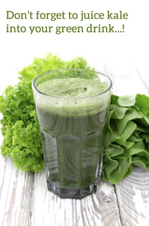 kale into alkaline juices