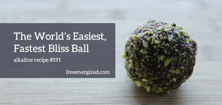 close up image of bliss ball
