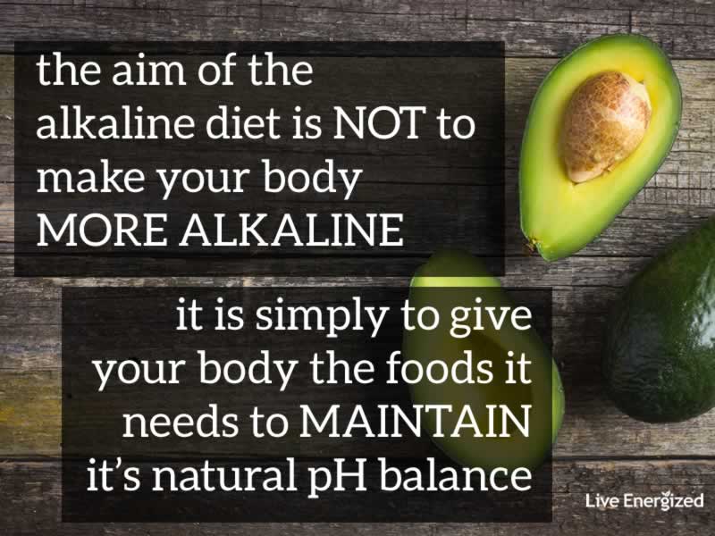 aim of the alkaline plan is not to change your pH