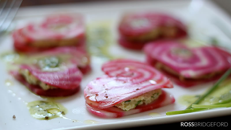 Beetroot Ravioli Alkaline Appetizer