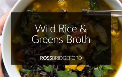 wild rice and greens broth