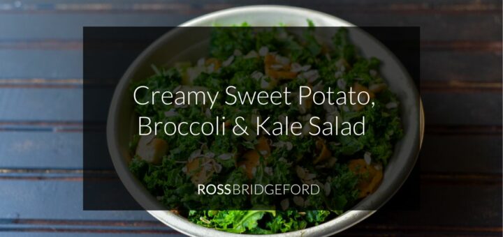 main image of the creamy sweet potato and kale salad