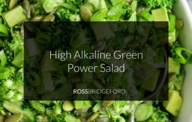 close up of green power salad
